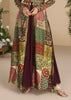 Brick Red Shrug Style Gown with Embroidered Work