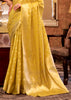 Blazing Yellow Woven Banarasi Tissue Silk Saree