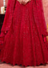 Poppy Red Net Embroidered Bridal Lehenga