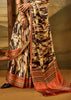 Golden Shine Printed Satin Silk Saree