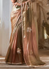 Olive Brown Designer Silk Saree