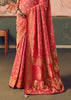 Gajari Pink Woven Georgette Bandhej Saree