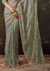 Mineral Blue Designer Tissue Silk Saree