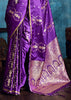Regal Purple Woven Banarasi Satin Silk Saree