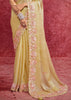 Yellow Embroidered Designer Saree