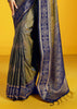 Olive Green Woven Banarasi Silk Saree