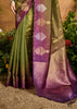 Henna Green Woven Banarasi Silk Saree