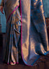 Victoria Blue Banarasi Silk Saree