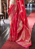 Raspberry Pink Dual Tone Woven Banarasi Silk Saree