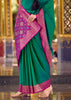 Forest Green Woven Banarasi Silk Saree