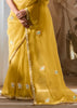 Delight Yellow Designer Silk Saree