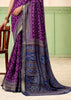 Royal Purple Patola Printed Cotton Silk Saree