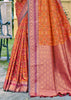 Sunshine Orange Woven Banarasi Silk Saree