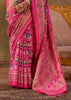 Hot Pink Printed Patola Silk Saree