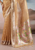 Marigold Yellow Woven Banarasi Tissue Silk Saree