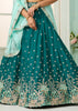 Rama Green Georgette Embroidered Sequins Lehenga Set