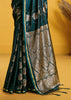 Pacific Green Banarasi Satin Silk Saree