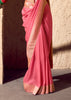Blush Pink Woven Crepe Georgette Saree