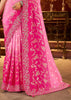 Blush Pink Embroidered Tissue Designer Saree