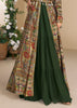 Dark Green Shrug Style Gown with Embroidered Work