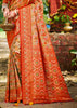 Sunrise Red Dual Tone Woven Banarasi Silk Saree