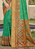 Pine Green Woven Patola Silk Saree