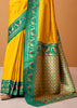 Bright Yellow Woven Banarasi Silk Saree