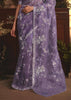 Lilac Mist Tissue Organza Designer Saree