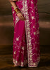 Berry Magenta Pink Embroidered Designer Organza Saree