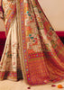 Ivory Designer Embroidered Saree