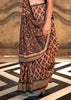 Coffee Brown Printed Patola Silk Saree