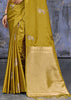 Mehandi Green Woven Banarasi Satin Silk Saree