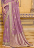 Mist Lavender Woven Banarasi Silk Saree