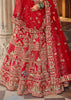 Red Heavy Embroidered Designer Lehenga