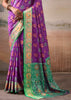 Royal Purple Woven Patola Silk Saree