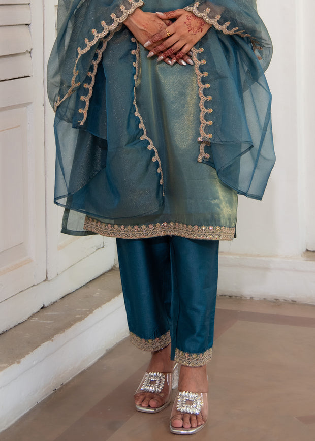 Classic Light Blue Embroidered Suit Set (10702879850689)
