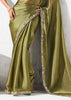 Olive Green Embroidered Designer Saree