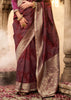 “Exclusive Offer” : Classy Maroon Woven Banarasi Silk Saree