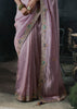 Persian Purple Embroidered Designer Saree