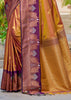Pale Gold Dual Tone Woven Banarasi Silk Saree