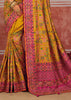 Mustard Yellow Embroidered Designer Saree