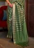 Piquant Green Woven Banarasi Soft Silk Saree