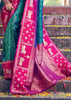Blue And Pink Woven Banarasi Silk Saree