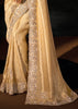 Cream Embroidered Kanjivaram Silk saree