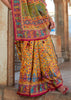 Dusky Yellow Printed Kashmiri Jamewar Saree