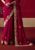 Dahlia Purple Designer Embroidered Saree