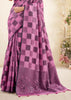 Iris Purple Woven Linen Silk Saree
