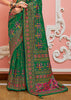 Dark Green Woven Kashmiri Jamewar Saree