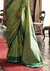 Pistachio Green Banarasi Tussar Silk Saree
