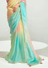 Multicolour Shaded Ombre Banarasi Tissue Saree
